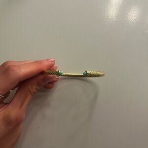 Gold and Green cuff Bracelet